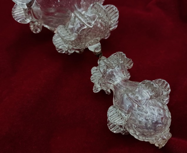 Murano Chandelier Finial And Bottom Ball Circa 1880