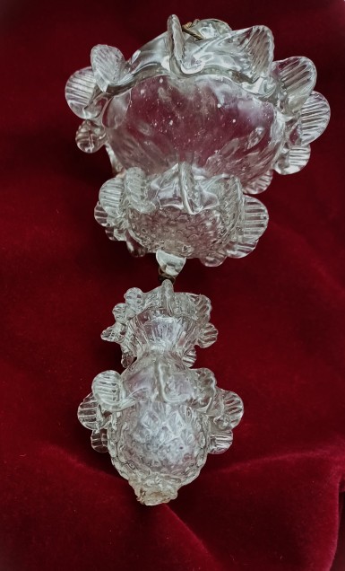 Murano Chandelier Finial And Bottom Ball Circa 1880