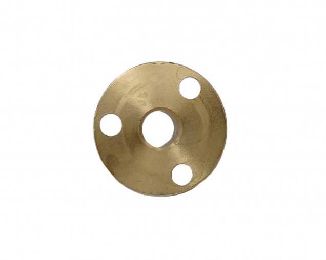 Raw Solid Brass Mounting Plate for Lampholders 10mm metric thread 25mm wide