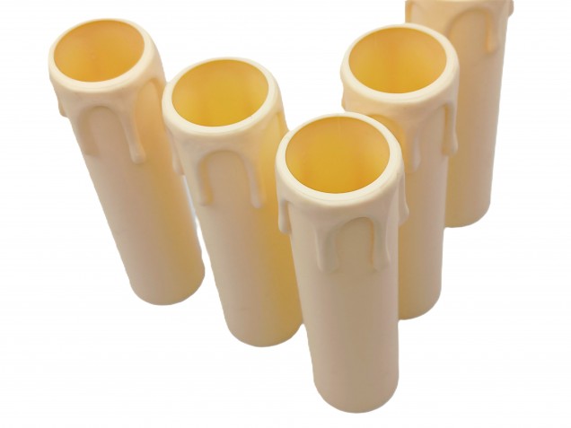 Chandelier Candle Tubes Cream drip Plastic 105mm x 26mm