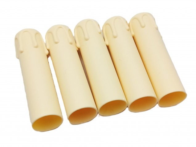 Chandelier Candle Tubes Cream drip Plastic 105mm x 26mm