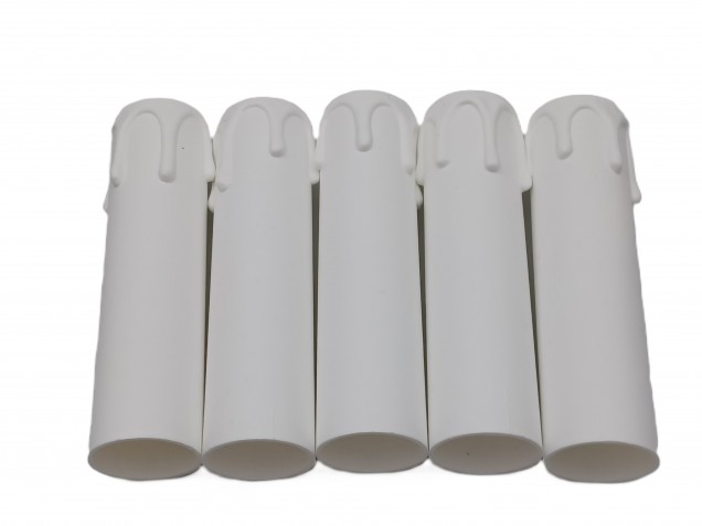 Candle Tube White Drip Plastic 100mm x 24mm