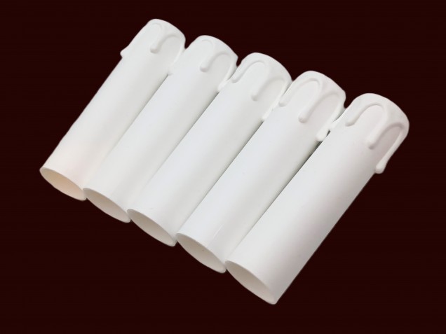 Candle Tube White Drip Plastic 100mm x 24mm
