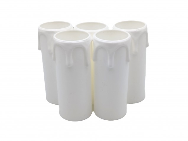 Candle Tube White Drip Plastic 70mm x 26mm