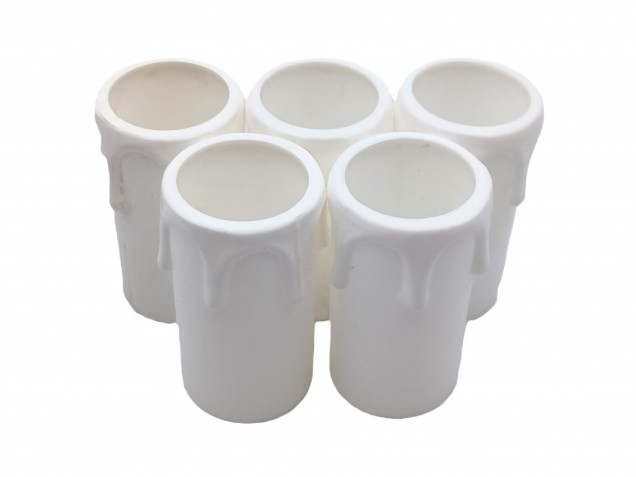 Candle Tubes sleeves white drip tube Plastic 53mm x 26mm