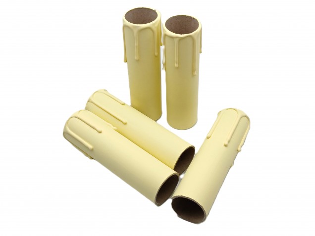 Candle Tubes cream Drip Card 130mm x 32mm 5 pack 