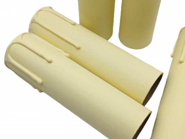 Candle Tubes cream Drip Card 130mm x 32mm 5 pack 