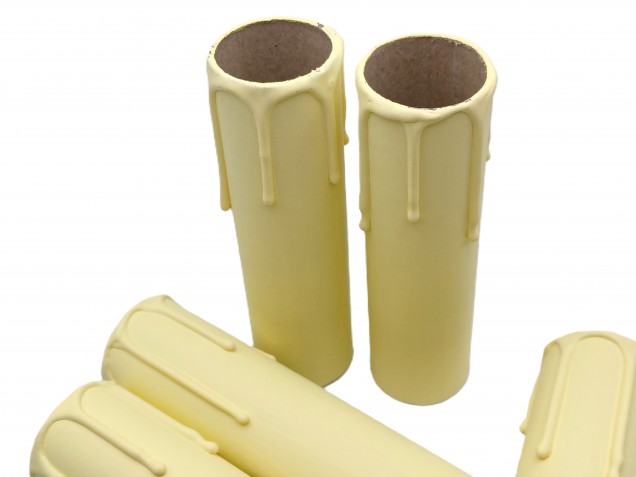Candle Tubes cream Drip Card 130mm x 32mm 5 pack 