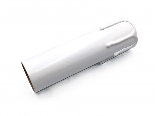 Candle Tubes white Drip Card 130mm x 32mm 5 pack 
