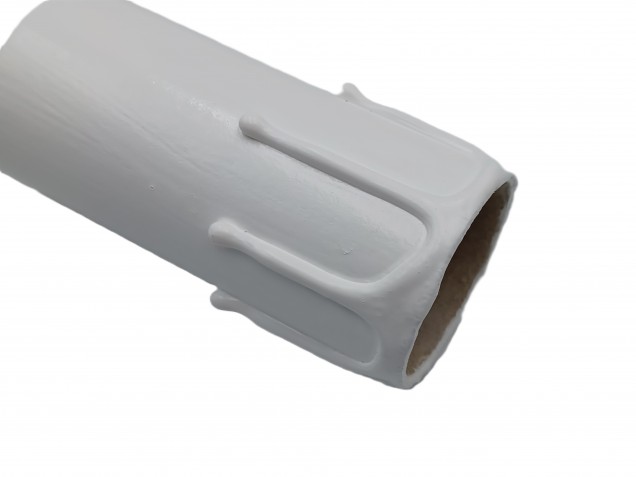 Hand made candle Tubes white Drip Card 80mm x 32mm 5 pack 