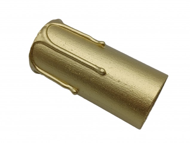 Candle Tubes gold Drip Card 80mm x 32mm 5 pack 