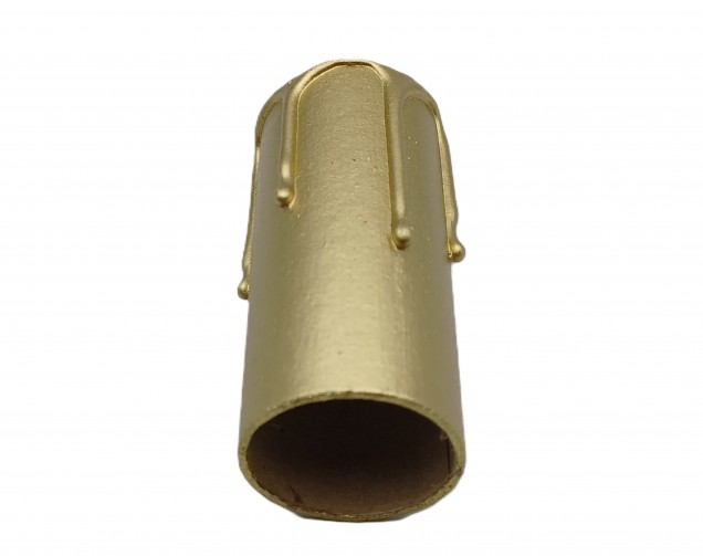 Candle Tubes gold Drip Card 80mm x 32mm 5 pack 