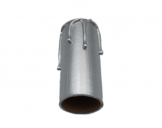 Chandelier Candle Tubes silver Drip Card 80mm x 32mm 5 pack