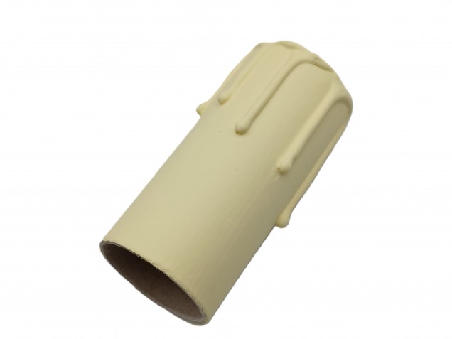 Chandelier Candle Tubes cream Drip Card 80mm x 32mm 5 pack 