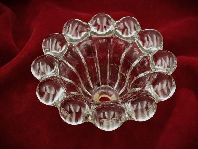RARE VINTAGE CHANDELIER GLASS TOP CANOPY