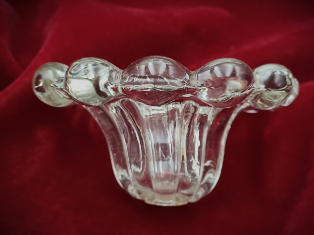 RARE VINTAGE CHANDELIER GLASS TOP CANOPY