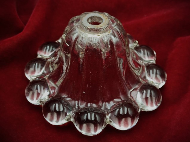 RARE VINTAGE CHANDELIER GLASS TOP CANOPY