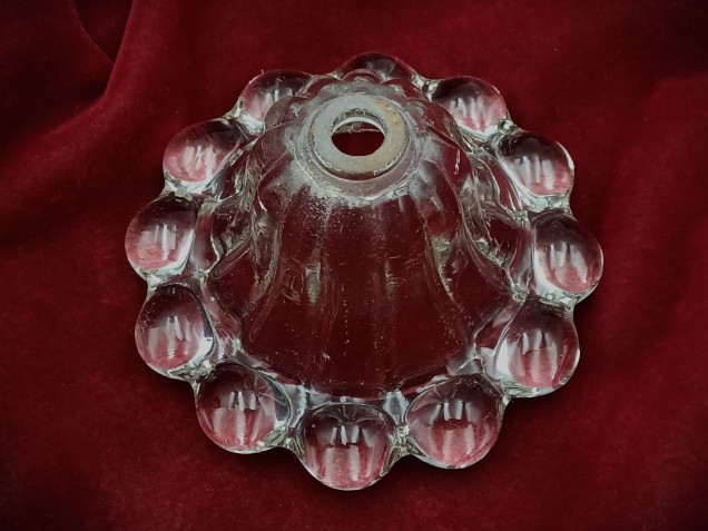 RARE VINTAGE CHANDELIER GLASS TOP CANOPY