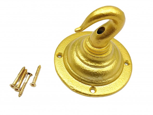 Gold chandelier hook heavy duty cast iron ceiling hook and screws