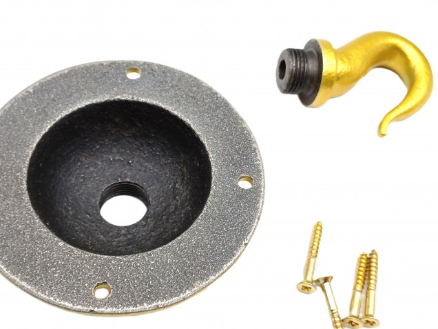 Gold chandelier hook heavy duty cast iron ceiling hook and screws