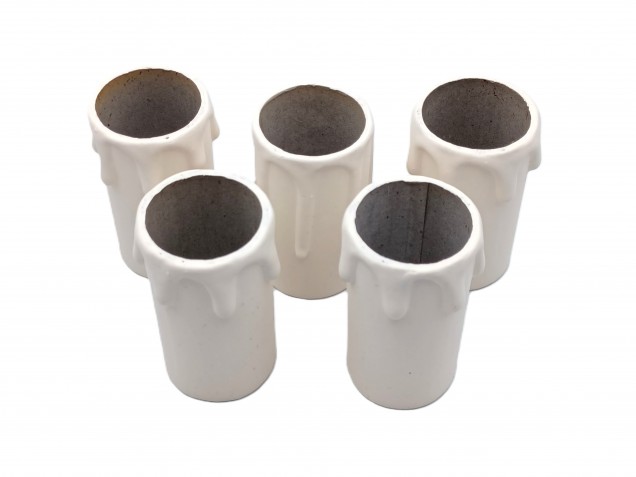 Candle Tubes magnolia Drip Card 55mm x 26mm 5 pack  