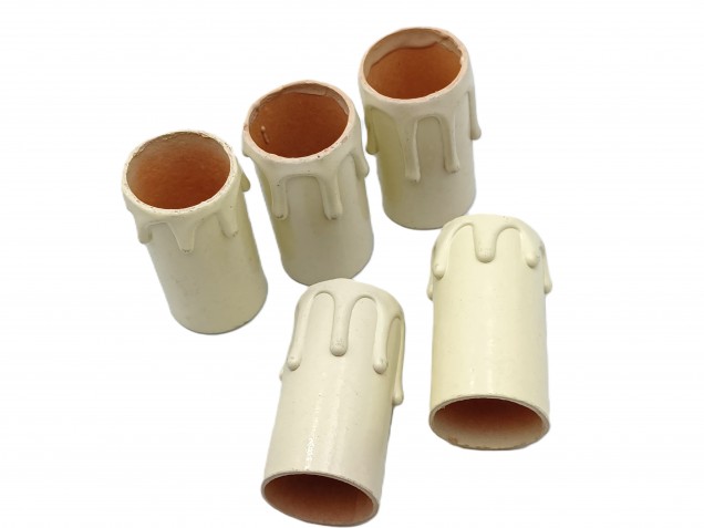 Candle Tubes  Cream Drip Card 55mm x 26mm 5 pack