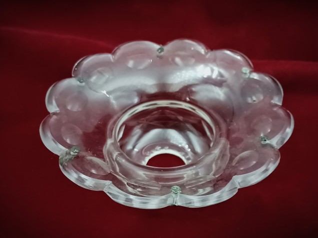 Chandelier parts handcut glass bobeche 