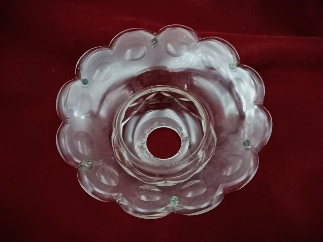 Chandelier parts handcut glass bobeche 