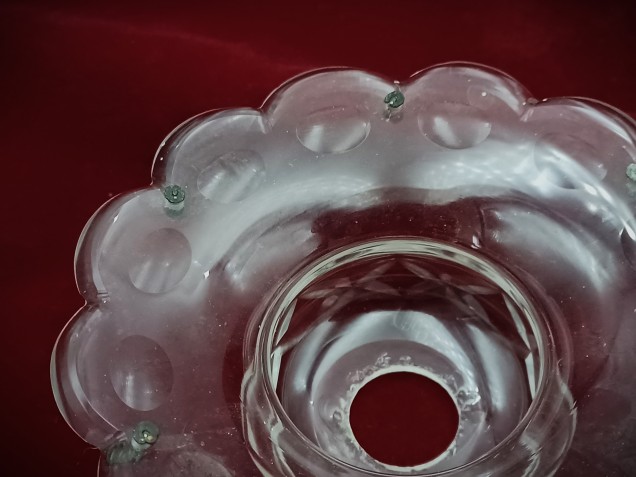 Chandelier parts handcut glass bobeche 