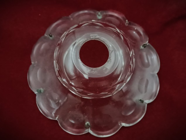 Chandelier parts handcut glass bobeche 