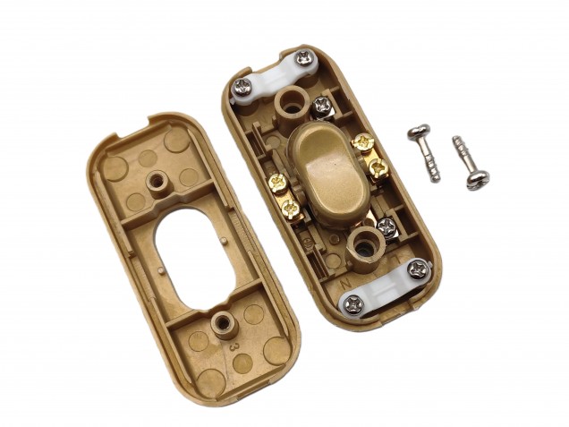 Black Inline Torpedo lamp switch light switch 2 or 3 core