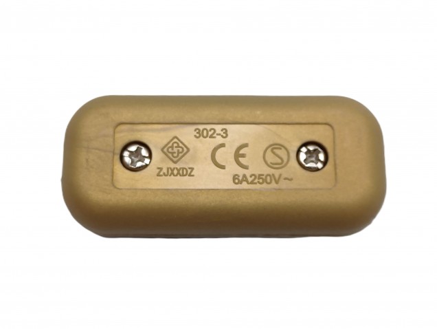 Inline Torpedo lamp switch light switch 2 or 3 core GOLD