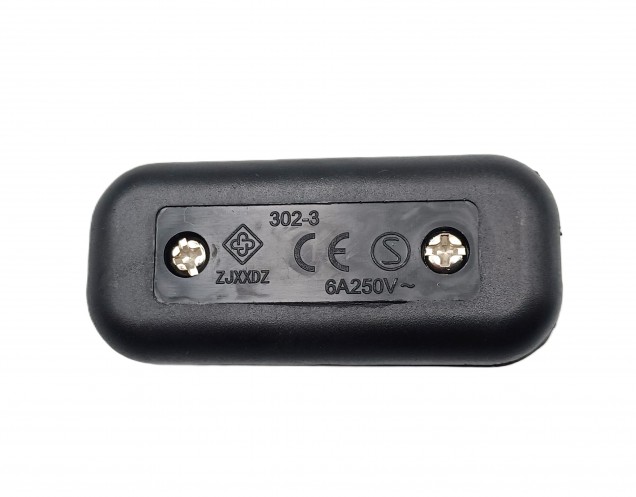 Black Inline Torpedo lamp switch light switch 2 or 3 core