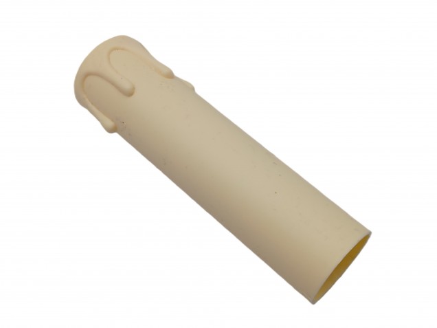 Chandelier Candle Tube Sleeves Ivory Drip Plastic 100mm x 24mm