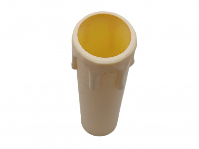Chandelier Candle Tube Sleeves Ivory Drip Plastic 100mm x 24mm