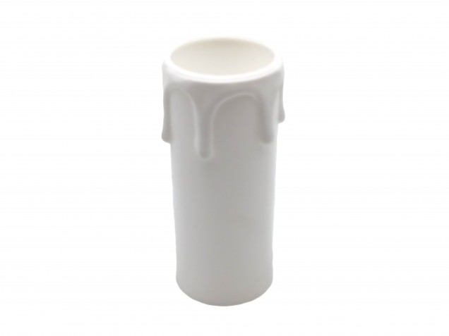Candle Tube White Drip Plastic 70mm x 26mm