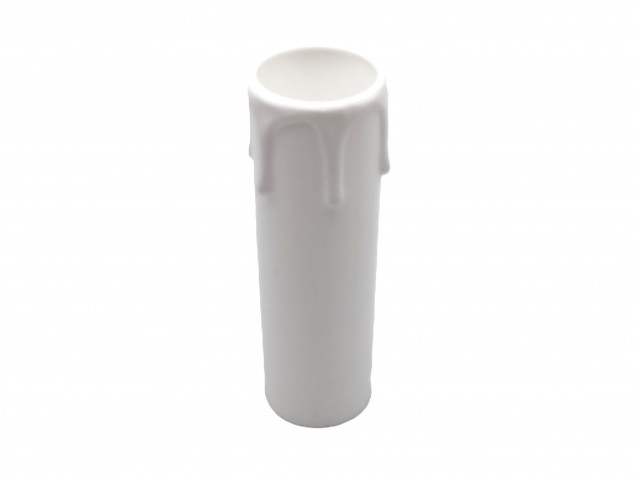 Candle Tube white drip plastic 85mm X 24mm