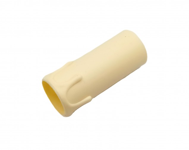 Chandelier Candle Tube Sleeve Cream Plastic Drip 70mm height x 26mm internal diameter
