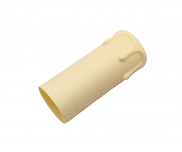 Chandelier Candle Tube Sleeve Cream Plastic Drip 70mm height x 26mm internal diameter