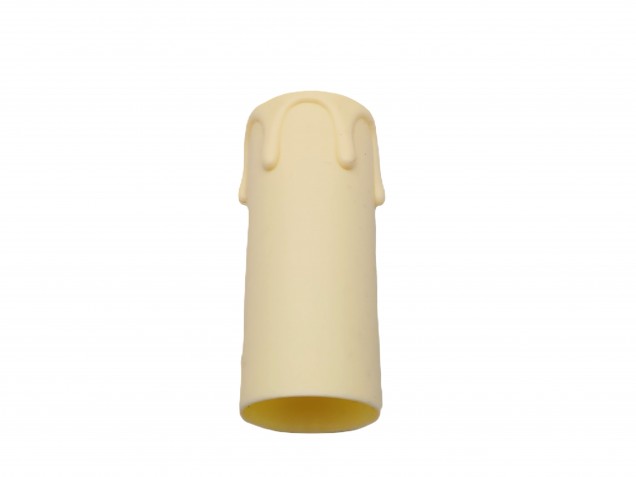 Candle Tubes-sleeves ivory Drip Plastic 65mm x 24mm