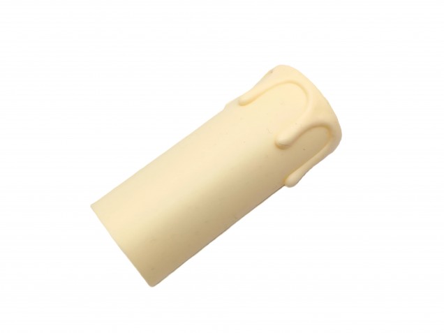 Candle Tubes-sleeves ivory Drip Plastic 65mm x 24mm