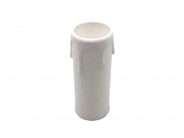 Chandelier Candle Tube Plastic White Drip 65mm x 24mm