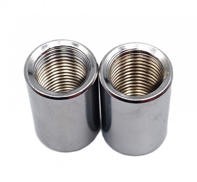 Coupler 10mm Internal Thread Chrome 2 pack