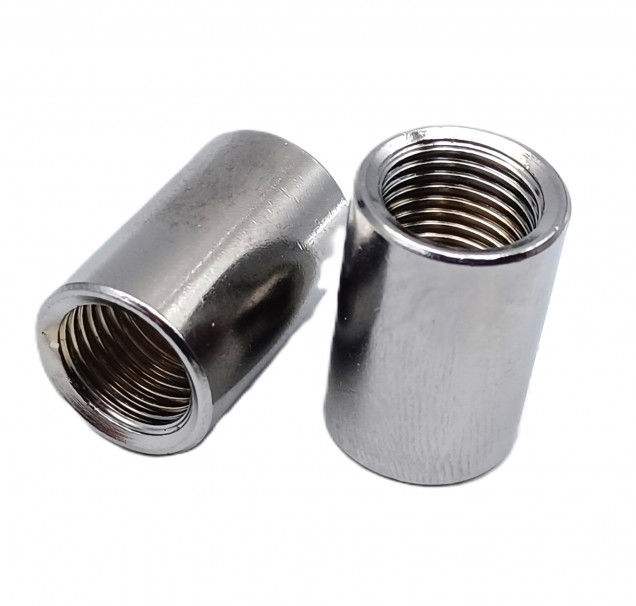Coupler 10mm Internal Thread Chrome 2 pack