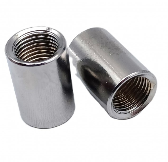Coupler 10mm Internal Thread Chrome 2 pack