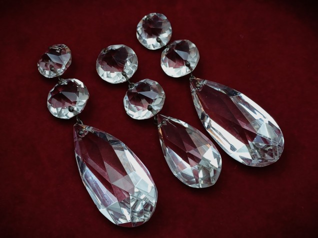 Pear Drop Antique Chandelier Hand Cut Perry And Co. Crystal Chandelier Drop