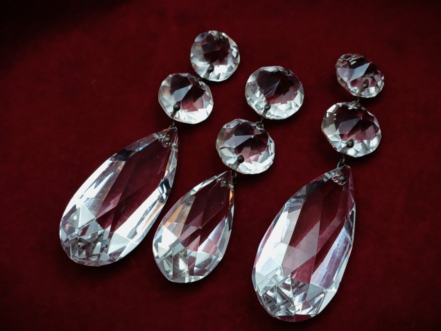 Pear Drop Antique Chandelier Hand Cut Perry And Co. Crystal Chandelier Drop