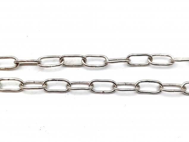Chrome chandelier chain small oval split link 2kgs max