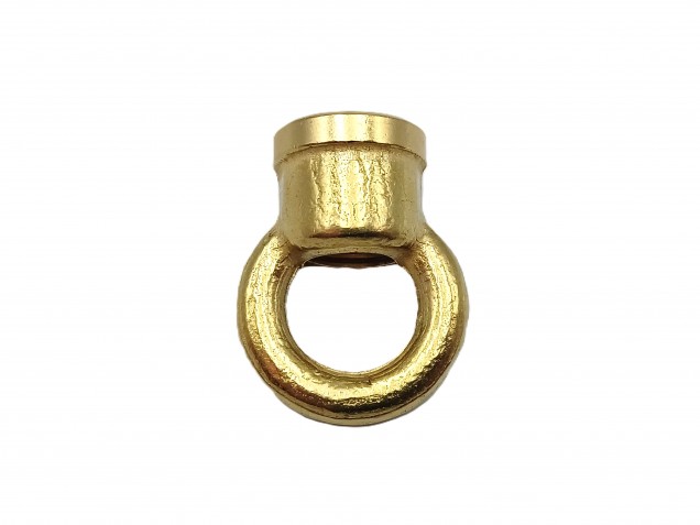 chandelier hook closed brass loop 10mm thread 22mm dia