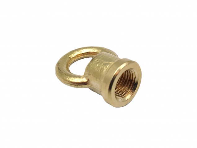 chandelier hook closed brass loop 10mm thread 22mm dia